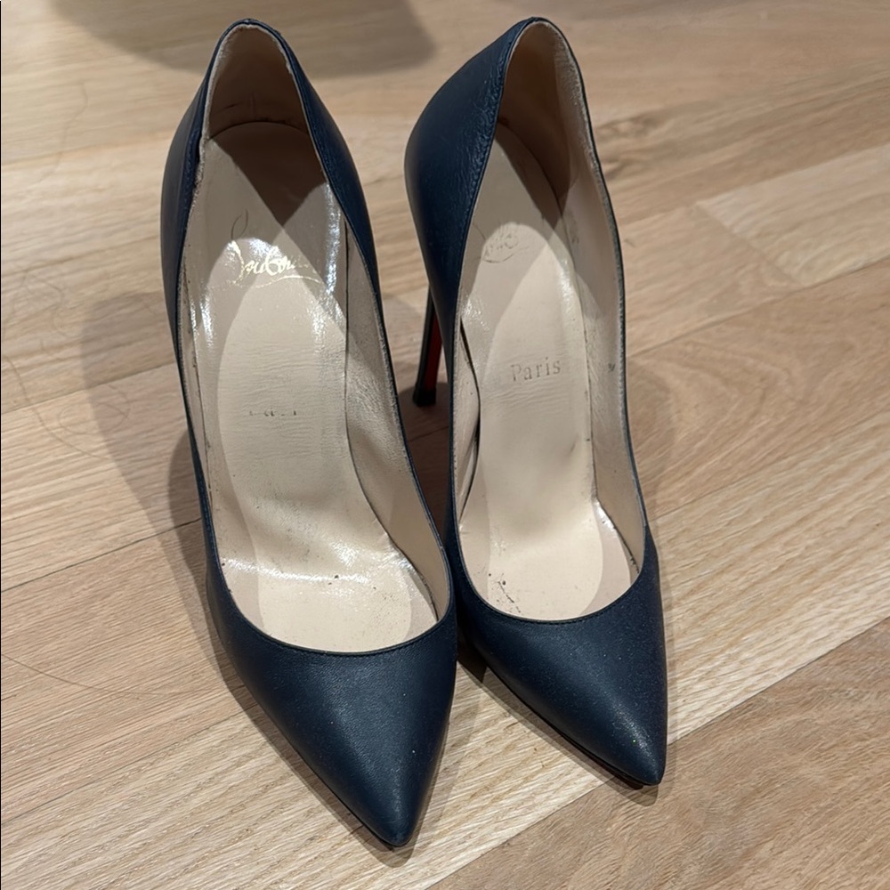 Christian Louboutin Elegant Navy Blue Women's Heels